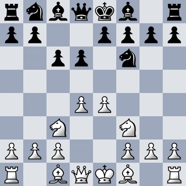 rnbqkb1r/pp2pppp/2pp1n2/8/3PP3/2N2N2/PPP2PPP/R1BQKB1R b KQkq - 0 4