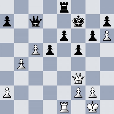 4r3/p1q2k1p/4p1pP/2Pp1p2/1P6/5Q2/P4PP1/4R1K1 b - - 0 33