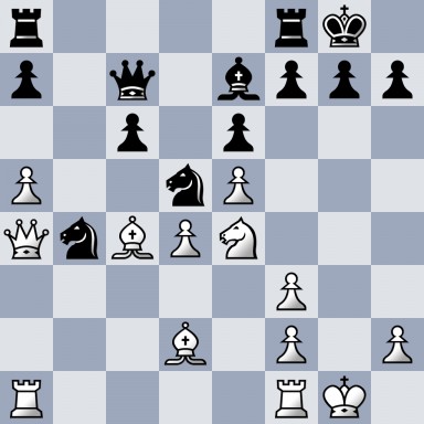 r4rk1/p1q1bppp/2p1p3/P2nP3/QnBPN3/5P2/3B1P1P/R4RK1 w - - 0 17