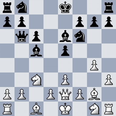 rn2k2r/pp3ppp/1qp1bn2/2b1p3/6P1/2N1P2P/PP1PQPB1/R1B1K1NR b KQkq - 0 9