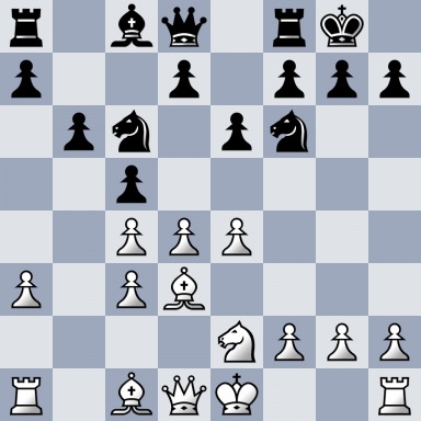 r1bq1rk1/p2p1ppp/1pn1pn2/2p5/2PPP3/P1PB4/4NPPP/R1BQK2R b KQ - 0 9