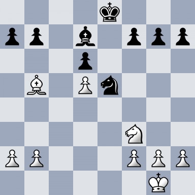 4k3/pp1b1ppp/3p4/1B1Pn3/8/5N2/PP3PPP/6K1 b - - 0 10