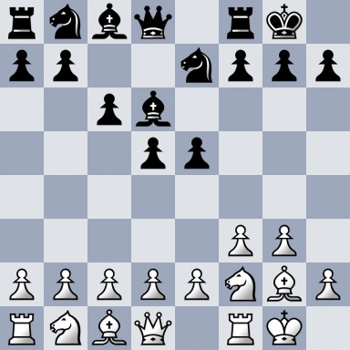 rnbq1rk1/pp2nppp/2pb4/3pp3/8/5PP1/PPPPPNBP/RNBQ1RK1 w - - 0 7