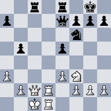 2r1r1k1/p3qppp/5n2/1p2p3/8/P3PN2/1PQR1PPP/2KR4 w - - 0 19