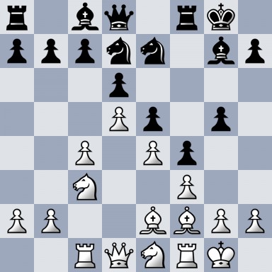 r1bq1rk1/pppnn1bp/3p4/3Pp1p1/2P1Pp2/2N2P2/PP2BBPP/2RQNRK1 b - - 0 13