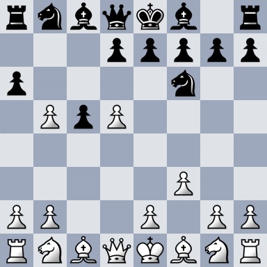 rnbqkb1r/3ppppp/p4n2/1PpP4/8/5P2/PP2P1PP/RNBQKBNR b KQkq - 0 5