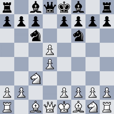 r1bqkb1r/ppp1pppp/2n2n2/3P4/3P4/2N5/PP2PPPP/R1BQKBNR b KQkq &#8211; 0 4
