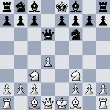 rnb1kb1r/ppp1pppp/3q1n2/8/3P4/2N2N2/PPP2PPP/R1BQKB1R b KQkq - 0 5