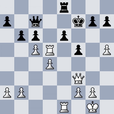 4r3/p1q2kpp/1pp1p3/2PR1p1P/3P4/5Q2/PP3PP1/4R1K1 b - - 0 30