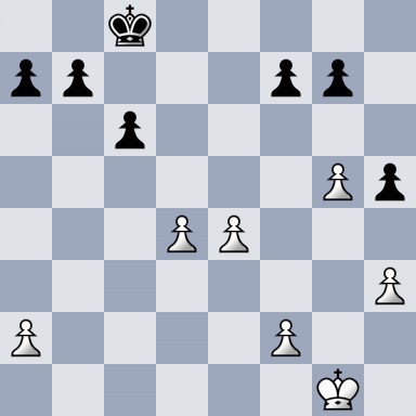 2k5/pp3pp1/2p5/6Pp/3PP3/7P/P4P2/6K1 b - - 0 17