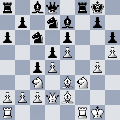 r1bq1rk1/1p1nb1p1/p1n1p2p/3pP2P/2pP2P1/2N1BN2/PPPQB3/R4RK1 b - - 0 15