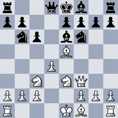 r2qkb1r/pp2pppp/1np1bn2/4B3/3P4/2N1NQ2/PPP2PPP/R3KB1R b KQkq - 0 11