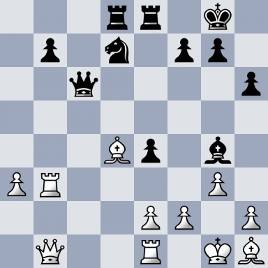 3rr1k1/1p1n1pp1/2q4p/8/3Bp1b1/PR4P1/4PP1P/1Q2R1KB b - - 0 24