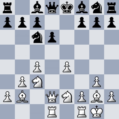 r1bqkbnr/ppp2ppp/2np4/8/2P1P3/1PN3P1/PB1QNPBP/3R1RK1 b kq - 0 5