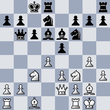2kr3r/pp1n1ppp/1qpbbn2/4p3/3P2P1/2N1PN1P/PP2QPB1/R1B2RK1 b - - 0 12